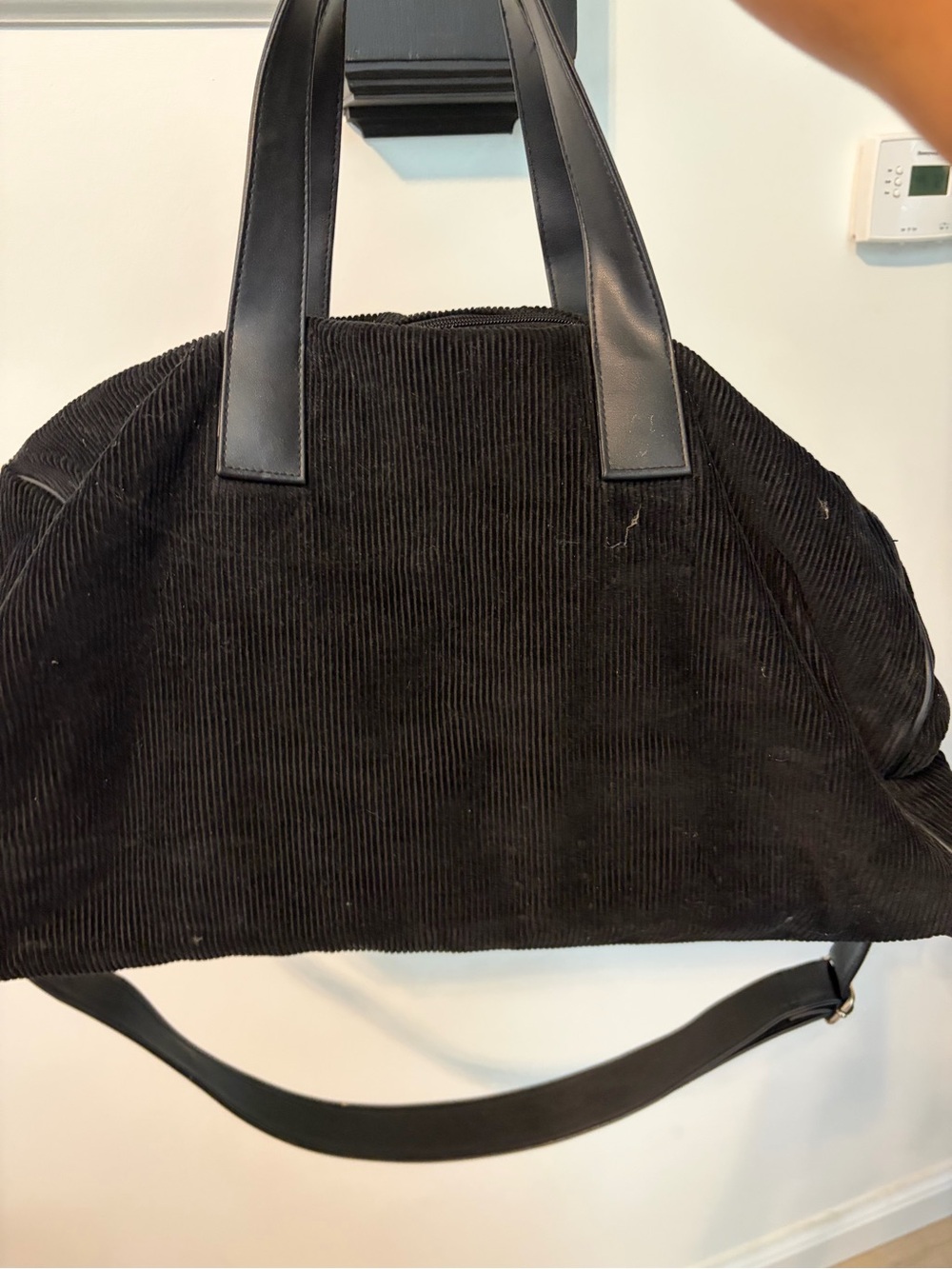 Weekend Max Mara Black Corduroy Overnight Duffel